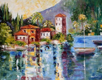 コモ湖の反射 地中海 エーゲ海 Oil Paintings